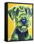 Airedale Terrier - Apple Green-Dawgart-Framed Stretched Canvas