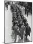 Airforce Cadets Walking in Rows (B&W)-Hulton Archive-Mounted Photographic Print