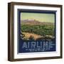 Airline Brand - Fillmore, California - Citrus Crate Label-Lantern Press-Framed Art Print