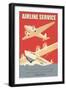 Airline Service-Wilbur Pierce-Framed Art Print