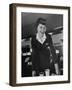 Airline Stewardess Seving Coffee-Peter Stackpole-Framed Photographic Print