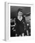 Airline Stewardess Seving Coffee-Peter Stackpole-Framed Photographic Print