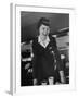 Airline Stewardess Seving Coffee-Peter Stackpole-Framed Photographic Print