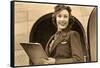 Airline Stewardess-null-Framed Stretched Canvas