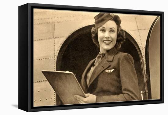 Airline Stewardess-null-Framed Stretched Canvas