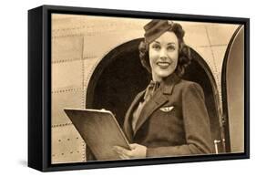 Airline Stewardess-null-Framed Stretched Canvas