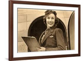 Airline Stewardess-null-Framed Art Print