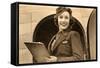 Airline Stewardess-null-Framed Stretched Canvas