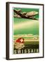 Airline Travel Poster-null-Framed Art Print