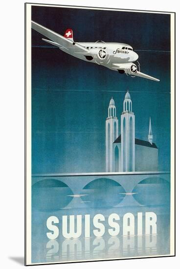 Airline Travel Poster-null-Mounted Art Print