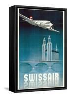 Airline Travel Poster-null-Framed Stretched Canvas