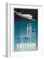 Airline Travel Poster-null-Framed Art Print