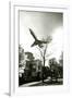 Airliner Above Residential Area-null-Framed Photographic Print