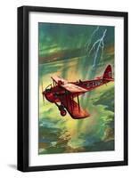 Airliner Struck by Lightning-English School-Framed Giclee Print