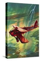 Airliner Struck by Lightning-English School-Stretched Canvas