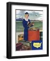 Airlines, USA-null-Framed Premium Giclee Print