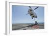 Airmen Attach a Cargo Hook to an SA-330J Puma Helicopter-null-Framed Photographic Print