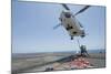 Airmen Attach a Cargo Hook to an SA-330J Puma Helicopter-null-Mounted Photographic Print