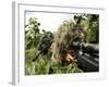 Airmen Hidden in Brush Wearing Their Ghille Suits-Stocktrek Images-Framed Photographic Print