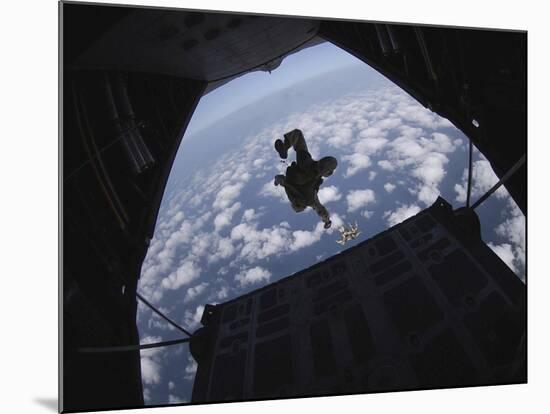 Airmen Jump Out of an Hc-130 Hercules over Djibouti-Stocktrek Images-Mounted Photographic Print