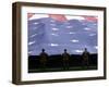 Airmen Present the American Flag During the National Anthem-Stocktrek Images-Framed Photographic Print