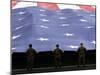 Airmen Present the American Flag During the National Anthem-Stocktrek Images-Mounted Photographic Print