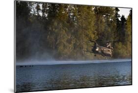 Airmen Wait in a Lake for an Mh-47 Chinook Helicopter to Extract Them-null-Mounted Photographic Print