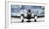 Airplaine taking off in a blue sky-Gasoline Images-Framed Art Print