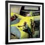 "Airplan Defense Factory," June 24, 1944-Robert Riggs-Framed Giclee Print