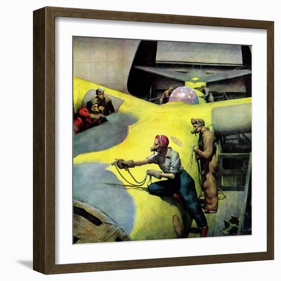 "Airplan Defense Factory," June 24, 1944-Robert Riggs-Framed Giclee Print