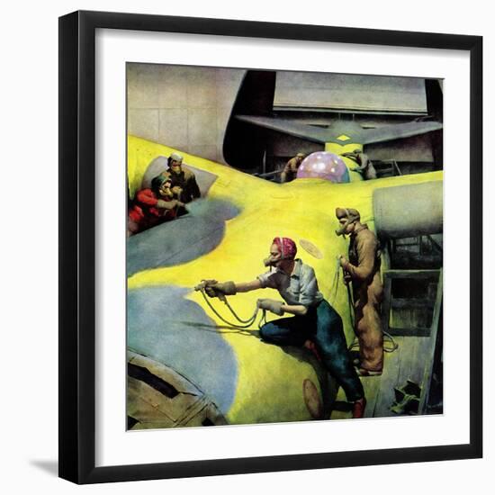 "Airplan Defense Factory," June 24, 1944-Robert Riggs-Framed Giclee Print