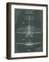 Airplane 1 Green-Tina Carlson-Framed Art Print