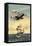 Airplane and Full-Rigged Clipper Ship-null-Framed Stretched Canvas