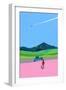 Airplane and pick up truck and dog and meadow-Hiroyuki Izutsu-Framed Giclee Print