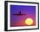 Airplane at Sunset-Mitch Diamond-Framed Premium Photographic Print