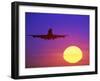 Airplane at Sunset-Mitch Diamond-Framed Premium Photographic Print