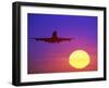 Airplane at Sunset-Mitch Diamond-Framed Photographic Print