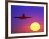 Airplane at Sunset-Mitch Diamond-Framed Photographic Print