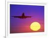 Airplane at Sunset-Mitch Diamond-Framed Photographic Print