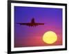 Airplane at Sunset-Mitch Diamond-Framed Photographic Print