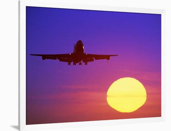 Airplane at Sunset-Mitch Diamond-Framed Photographic Print