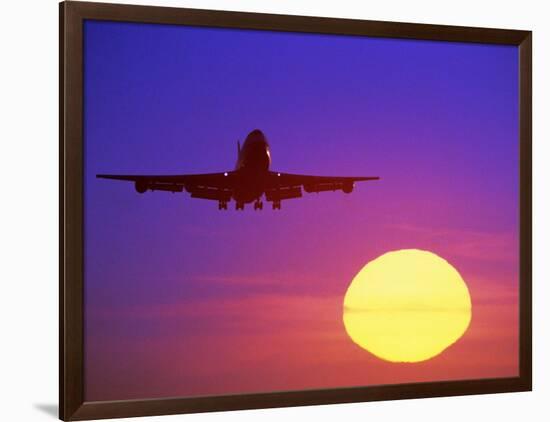 Airplane at Sunset-Mitch Diamond-Framed Photographic Print