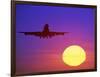 Airplane at Sunset-Mitch Diamond-Framed Photographic Print