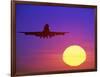 Airplane at Sunset-Mitch Diamond-Framed Photographic Print