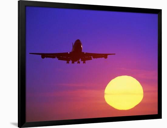 Airplane at Sunset-Mitch Diamond-Framed Photographic Print