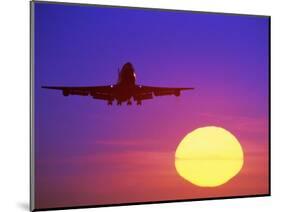 Airplane at Sunset-Mitch Diamond-Mounted Photographic Print