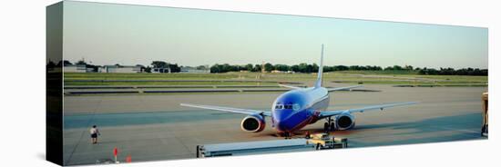 Airplane at the Airport, Midway Airport, Chicago, Illinois, USA-null-Stretched Canvas