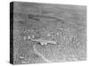 Airplane Flying over Los Angeles-null-Stretched Canvas