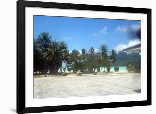 Airplane in Tropical Island-XavierMarchant-Framed Photographic Print