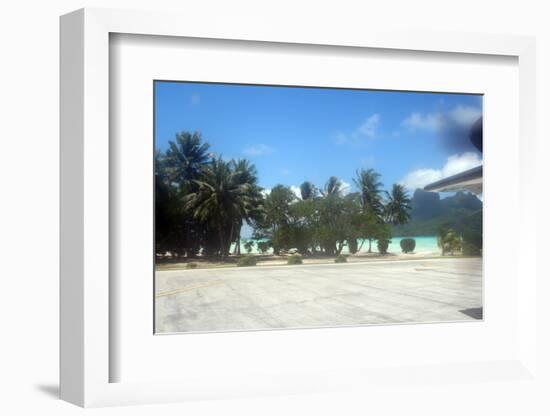 Airplane in Tropical Island-XavierMarchant-Framed Photographic Print